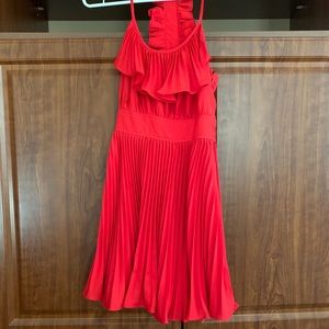 Women’s red sundress.